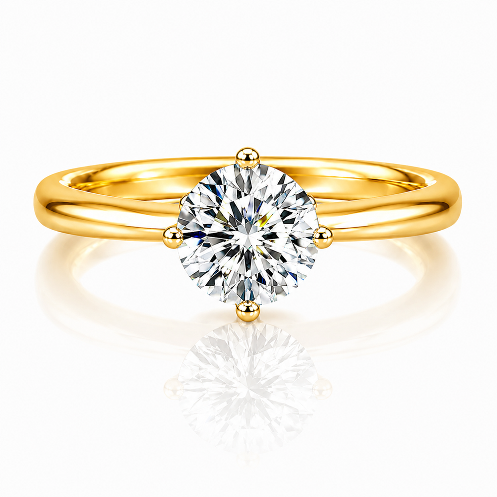 Moissanite Solitaire Ring