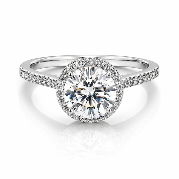 Moissanite Halo Ring
