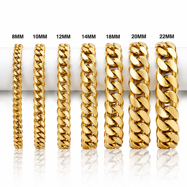 Miami Cuban Gliederkette Armband aus Gold