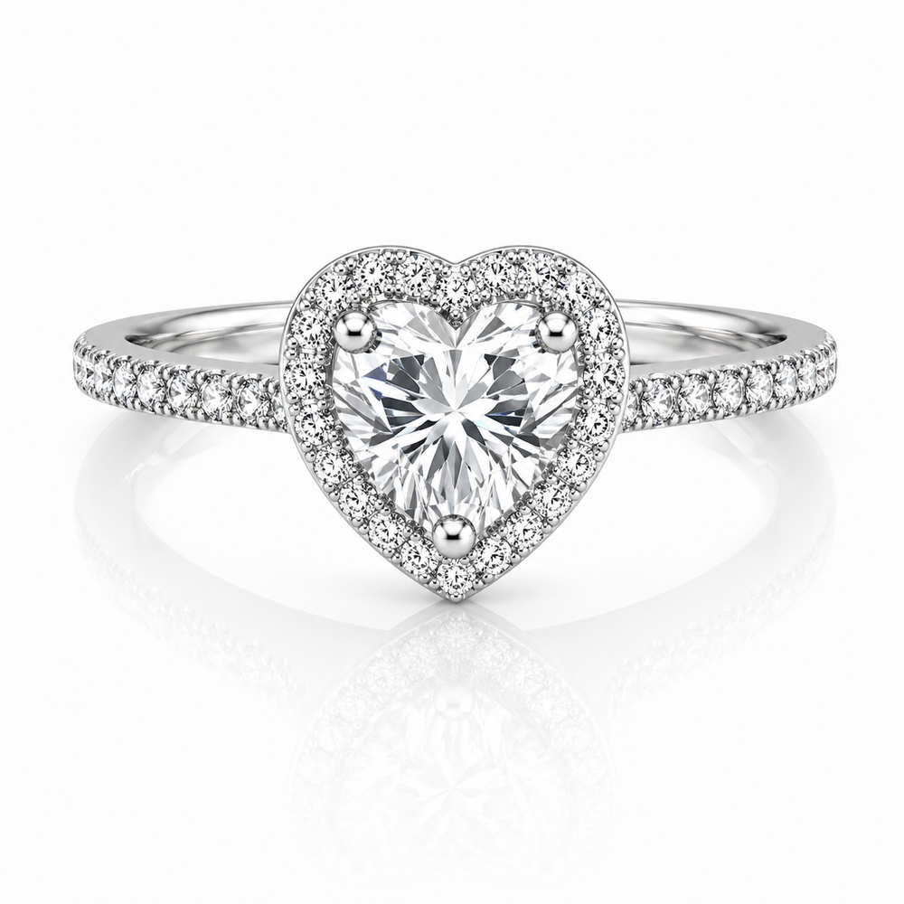 Heart Moissanite Ring