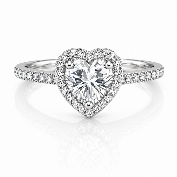 Heart Moissanite Ring