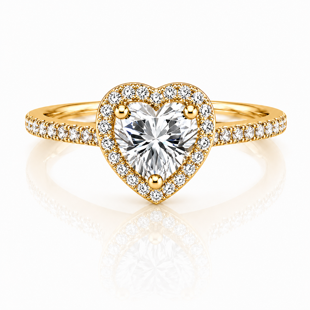 Heart Moissanite Ring