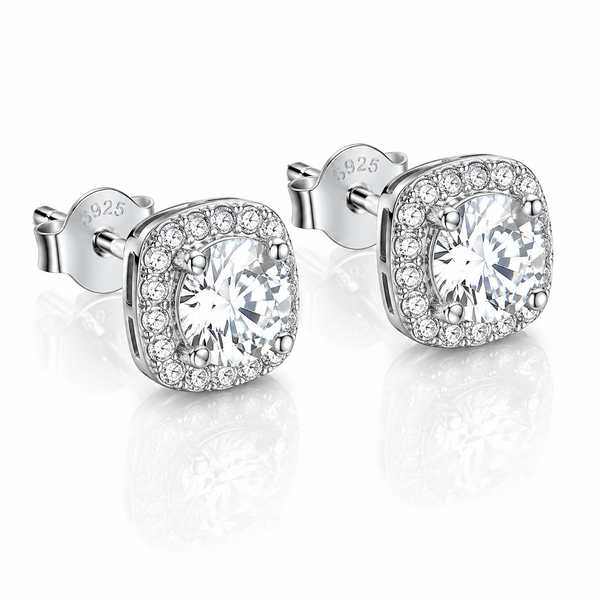 Cushion Cut Stud Earrings