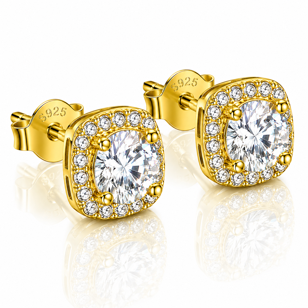 Cushion Cut Stud Earrings