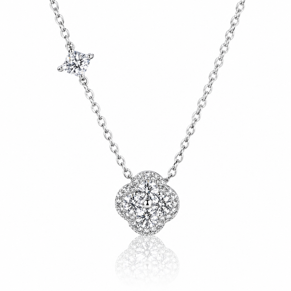 Moissanite Clover Necklace