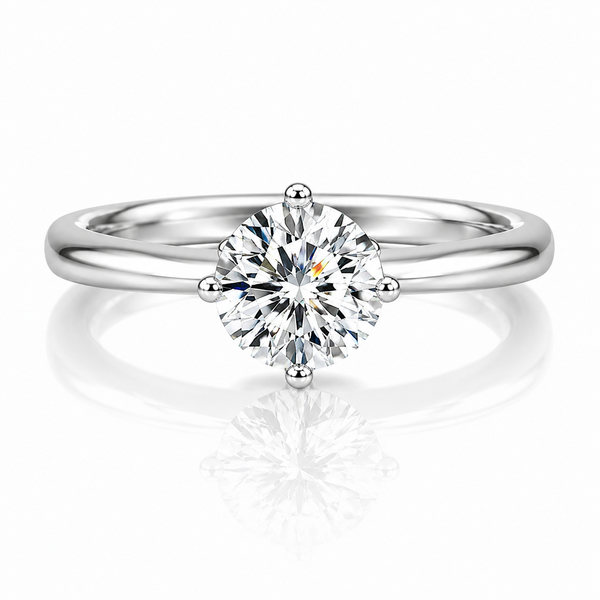 Moissanite Solitaire Ring
